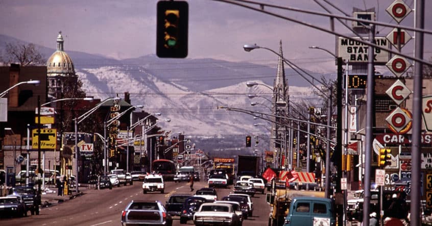 Denver's iconic Colfax looking toward the Capitol in 1972